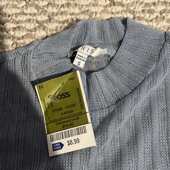 sheer sparkles blue turtleneck body suit - Picture 3 of 3